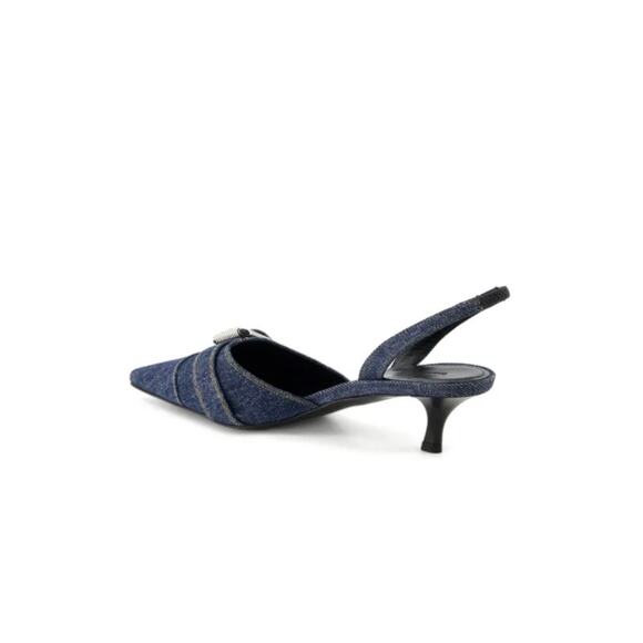 Givenchy Voyou Denim Slingback Heels in Dark Blue 39 - Picture 5 of 6